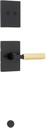 Kwikset 973PVLRCT Prava Lever Dummy Interior Pack with Rectangle Rose for Handlesets - Matte Black/Satin Brass