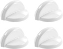 KIP 6U12 WB03T10205 Stove Knobs Replacement Parts for GE Range Cooktop Oven Knob GE Gas Stove Top White Plastic Profile Electric Knob JBS27CH2CC JBP35CH1CC Surface Burner Control Knobs 4 Pcs