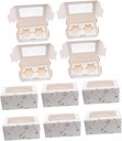 10pcs Paper Cupcake Boxes Window Baking Goods Containers for for Birthday and Wedding Parties and Easy to Carry