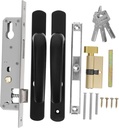 No Drill Door Lock Storm Door Handle Replacement Aluminum Alloy Lever Lock for Pantry
