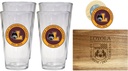 R and R Imports Loyola University Ramblers Officially Licensed Kitchen Pack - Wood Cutting Board, 4 Pint Glasses & Magnetic Bottle Opener