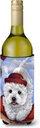 Caroline's Treasures PPP3197LITERK Westie Ahoy Sailor Wine Bottle Hugger Bottle Cooler Sleeve Hugger Machine Washable Collapsible Insulator Beverage Insulated Holder
