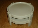 Tupperware Vintage Made in USA Set of 2 White Divide a Rack Pie Cupcake Stackers