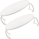 2pcs Steaming Tray and Microwave Oven Rack for Kitchen Storage Space-saving Rounded Design for Heating and Cooking Food and Easy to Use