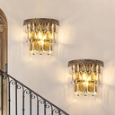 TOCHIC Wall Sconce Set of 2, Bronze Wall Light Fixtures for Bedroom, Vintage Farmhouse Wall Lamp Wall Mounted Light, Indoor Wall Sconce for Hallway, Living Room, Stairway