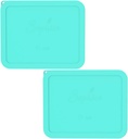 Sophico 11 Cup Rectangle Silicone Storage Cover Lids Replacement for Pyrex 7212-PC Glass Bowls, Container not Included (MINT- 2PACK)
