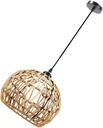 Angoily Woven Pendant Light with Rattan Shade Rustic Ceiling Lamp for Dining Room and Vintage Hanging Light Fixture