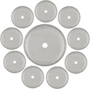 10Pcs Coffee Press Filters, Coffee Press Replacement Filter, Reusable Stainless Steel Mesh Filter for French Press Coffee Tea Makers (2.6 Inch)