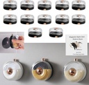 Magnetic Spice Jars for Refrigerator, Spice Containers with Shaker Lids, Set of 12 Spice Rack Jar Tins, 4 oz Black Magnetic Jars