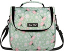 Hap Tim Lunch Box for Women Insulated, Cute Lunch Bags for Women, Adults Reusable Lunchbag for Work, Picnic or Travel, Green Floral (16050-GF)