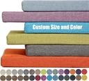 Custom Size Bench Cushion, Bay Window Seat Cushion for Indoor Furniture with Non-Slip Bottom, Optional Waterproof Addition Piping Long Bench Pad Cushions for Outdoor Patio(Customized Size & Color)