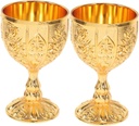 Mobestech 2pcs Vintage Goblet Chalice Medieval Cups Elegant European Style Shatterproof for Cocktail
