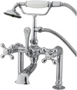 Elements of Design Hot Springs DT1041AX Deck Mount Clawfoot Tub Filler with Hand Shower, Polished Chrome