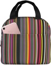 Colored Stripes Vertical Print Lunch Bags for Women, Lunch Boxes for Women Men, Reusable Insulated Lunch Bags for Adults, Lunch Tote Bags