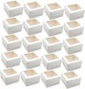 Garneck 20pcs Transparent Window Cake Boxes for and Cookies Food-grade High Baking Packaging for Parties and Events Safe and Convenient Dessert Storage