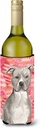 Caroline's Treasures BB9465LITERK Staffordshire Bull Terrier Love Wine Bottle Hugger Bottle Cooler Sleeve Hugger Machine Washable Collapsible Insulator Beverage Insulated Holder