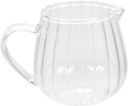 Small Glass Milk Pitcher Glass Jar Lid Multipurpose Beverage Serveware for Coffee Tea Creamer Syrup and More Decor