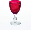 Vista Alegre Bicos Bicolor Goblet With Red Top, Set Of 4