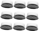 10pcs Round Cake Box Reusable Plastic Cake Carrier with Lids for Birthday Parties Outdoor Events and Food Storage