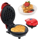 Heart Shaped Mini Waffle Maker Machine, 350W, Non-Stick Cooking Plates, for Individuals, Paninis, Hash Browns, & Other on The Go Breakfast, Lunch, or Snacks, with Easy to Clean, Non-Stick Sides
