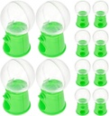 STOBOK Mini Candy Machine Toy Dispenser Durable Plastic Gumball Machine for Kids Hands-on Play to Improve Hand-Eye Coordination Small Green Candy Catcher for Party and Home Use