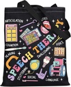 LEVLO Speech Therapy Tote Bag SLP Appreciation Gift Speech Language Pathologist Shoulder Bag SLP Teachers Merchandise