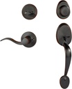 Dynasty Hardware COL-HER-405-12PR Colorado Front Door Dummy Handleset, Aged Oil Rubbed Bronze, with Heritage Lever, Right Hand