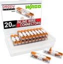 WAGO 221-2401 Lever Nuts Compact Splicing Inline Wire Connectors with Case | 20pc