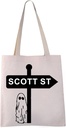 VAMSII Album Music Tote Bag Scott St Ghost Tote Bag Phoebe Shopping Bag for Famdon Girls