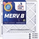 Filter King 21.5x26x2 Air Filter | 12-PACK | MERV 8 HVAC Pleated A/C Furnace Filters | MADE IN USA | Actual Size: 21.5 x 26 x 1.75"