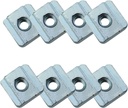 2020 Series T Sliding Nut SQXBK 100PCS M5 Thread Slide in T-Nuts for 20x20 Standard 6mm T-Slot Aluminum Extrusion Profile, Hammer Nut Block Square Nuts,M5 T Nut