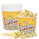 Popcorn Containers Cardboard Popcorn Bucket 85oz,Popcorn Boxes Popcorn Buckets Popcorn Cups,Reusable Popcorn Bucket Tub Popcorn Cups for Movie Theater,Party,Movie Night,Leak-Proof and Food-Grade （10 Pack）
