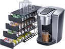 Rice rat k cup Holders for Counter Small for Keurig k-cup Holder for mr Coffee for Tea (84 pods-4 tiers)