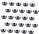 50pcs Plastic Dessert Boxes Dome Mousse Cake Containers Treat Boxes Lids for Cookies Pastries Baking