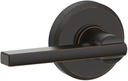 Schlage F170-LAT-GSN Latitude Single Dummy Door Lever with Decorative Greyson Tr, Aged Bronze
