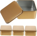 10pcs Square Metal Tin Boxes Lids Portable Containers for Tea Snacks and Tinplate Storage for Home Organization and Decoration