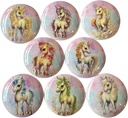 Twisted R Design Unicorn Cabinet Knobs for Kitchen Cabinets and Drawers, Matching Cabinet Knobs and Pulls, 1.5" Round Dresser Knobs (Set of 8 Unicorn Fantasy)
