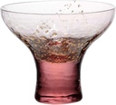 Toyo Sasaki Glass 10366PAM Cold Sake Glass, High Stand Cup, Yachiyo Kiln, Plum Purple, Made in Japan, Comes in a Gift Box, Pink, Approx. 3.4 fl oz (95 ml)