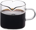 Saucer Glass Tea Cup Coffee Mugs with Handle Espresso Cups Milk Frother Frothing Jug Creative Milk Mugs Drinkware Dish(120ml), 20010125