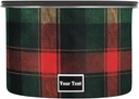 ALAZA Red Green Tartan Check Airtight Coffee Bean Canister Customed 17oz Food Storage Containers with Lids For Gournd, Tea, Sugar, Flour, Rice, Cereal, Candy Cookie Jar