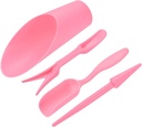 AKOAK 4 Pcs Set Mini Garden Soil Spoon Plastic Planting/Transplanting Garden Tool Set Indoor Mini Garden Plant Care Shovel Soil Cup Bucket Shovel Transplanting Tool