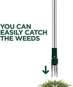 Stand Up Weeder with Long Handle, Weed Puller Standing, Plant Root Removal Tool with 3 Claws, Manual Weeder Hand Tool for Garden, Gardening Tool with High Strength Claws Picker, Grabber