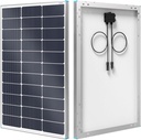 Renogy Solar Panel 100 Watt 12 Volt, High-Efficiency Monocrystalline PV Module Power Charger for RV Marine Rooftop Farm Battery and Other Off-Grid Applications, RNG-100D-SS, Single 100W