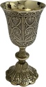 Handcrafted Brass Goblet - Antique Design Wine Chalice Cup for Wine, Mead, Whiskey | Premium Quality & Elegant Engravings | Perfect for Weddings, Gifts, Medieval Decor (Polsihed Brass)
