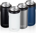 COKTIK 4 in 1 Insulated Can Cooler, 4 Pack Double Wall Slim Can Cooler Set for 12 oz Regular or Slim Cans & Beer Bottle (Mix Colors)