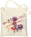 Canvas Tote Bag Aesthetic for Women, Cute Reusable Cloth Cotton Bags for Shopping Grocery Shoulder Bag - A