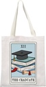 MEIKIUP Graduation Tote Bags The Graduate Tarot Card Tote Bag Reusable Grocery Shopping Bags for Graduation Party Supplies
