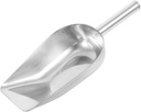 PRETYZOOM Stainless Steel Ice Scoop Heavy Duty Metal Shovel for Food Flour Grains Tea Leaves Versatile Kitchen Utility Tool for Easy Serving and Cleaning