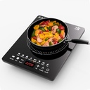 2200W Portable Induction Cooktop, Electric Countertop Burner with Touch Control, 8 Power Levels, Timer, Pre-Setting, Modern Glass Design – 110V, Black