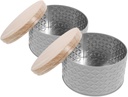 2pcs Cookie Tins with Lids for Food Storage Metal Containers for Cookies Candy Chocolates Reusable Versatile Baking Gift Boxes for Holidays and Home Organization
